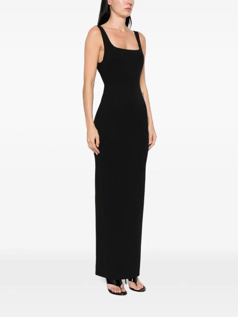 Solace London Aneila square-neck maxi dress - Black