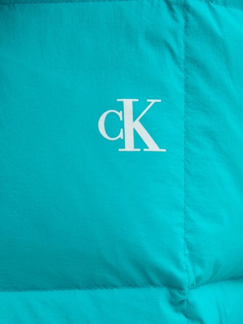 Calvin Klein Jeans kurtka puchowa kolor turkusowy zimowa LV044D521G