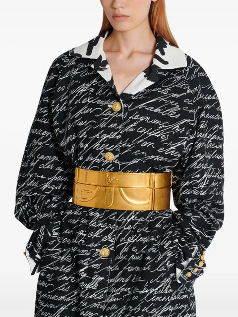 Balmain jeans-effect belt - Gold