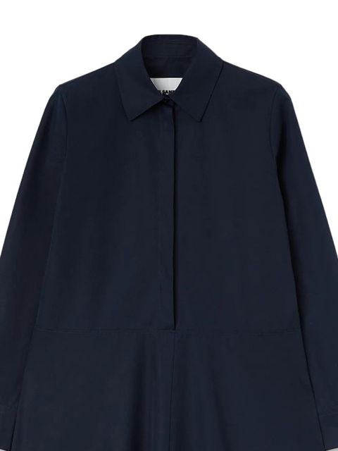 Jil Sander long-sleeved organic cotton shirtdress - Blue - zdjęcie produktu nr 2