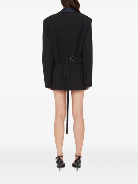 Christopher Esber tuxedo contrast wool blazer - Black