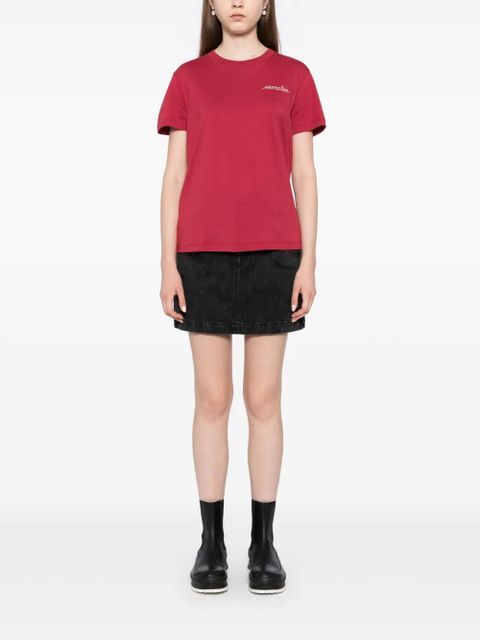 Moncler beaded logo T-shirt - Red