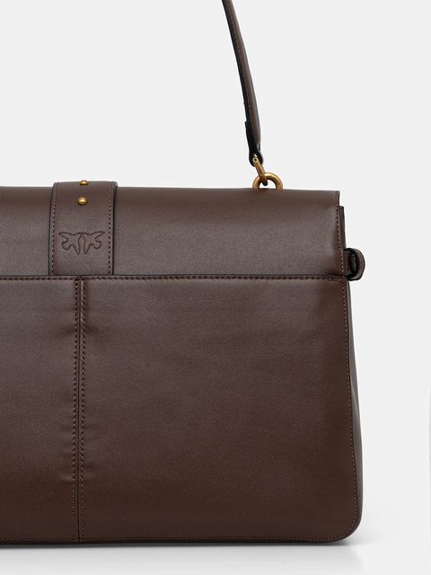 Pinko torebka skórzana kolor brązowy 105067 A0QO