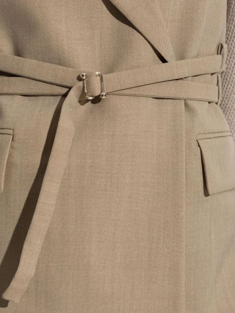 Sportmax belted wool waistcoat - Neutrals