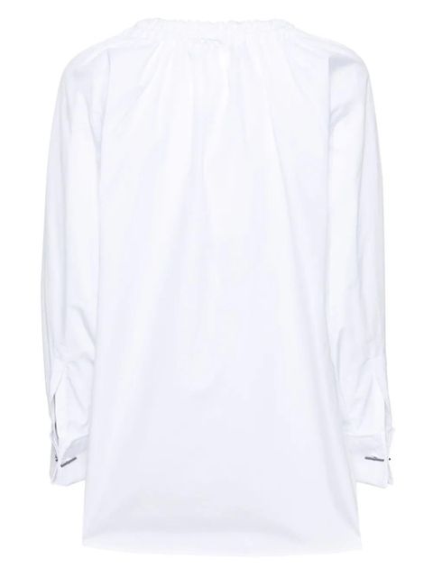 Max Mara cotton-poplin lace-up shirt - White - zdjęcie produktu nr 2