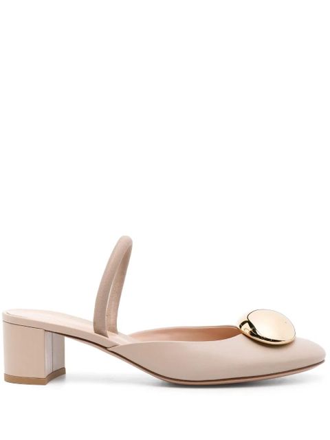 Gianvito Rossi 45mm Sphera slingback mules - Neutrals - zdjęcie produktu nr 1