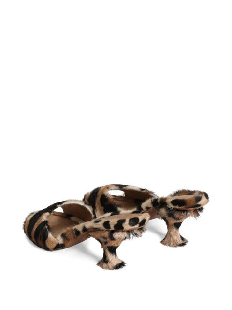 Dolce & Gabbana 60mm Keira leopard-print mules - Brown