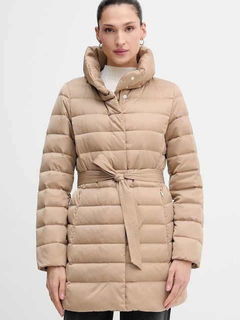 Geox kurtka puchowa BETTANIE kolor beżowy przejściowa W5626N T3122 - zdjęcie produktu nr 1