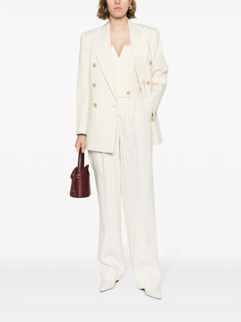 ZIMMERMANN Luminosity pinstriped tailored trousers - Neutrals