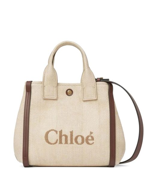 Chloé logo-embroidered carry tote bag - Neutrals - zdjęcie produktu nr 1
