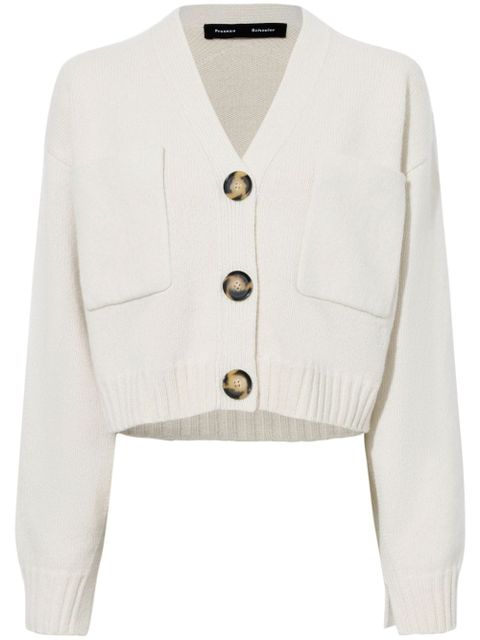 Proenza Schouler Sofia cashmere-wool cardigan - Neutrals - zdjęcie produktu nr 1
