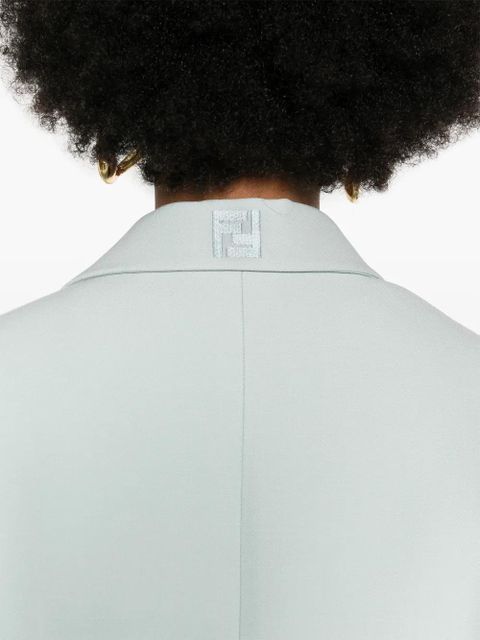 FENDI cropped contrast-panel blazer - Blue