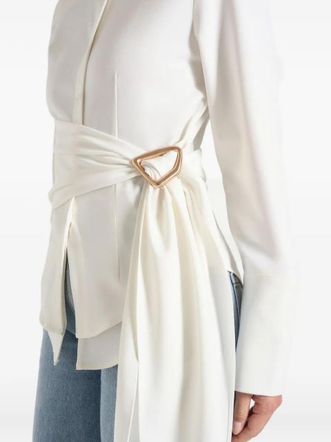 Manière De Voir Fia wrap shirt - White