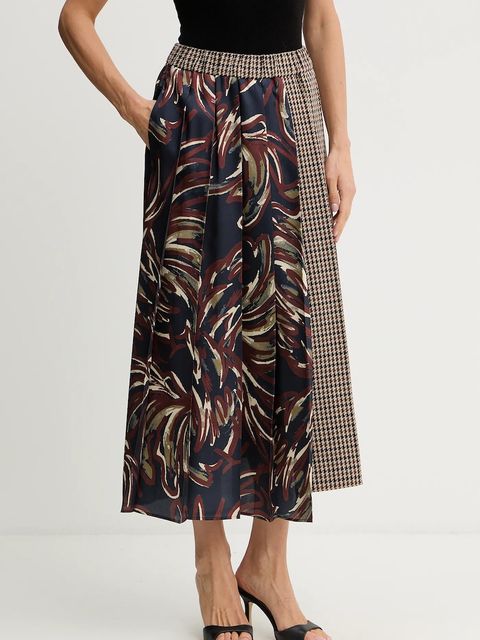 Weekend Max Mara spódnica z dodatkiem wełny FANALE kolor granatowy midi rozkloszowana 2525106092600 - zdjęcie produktu nr 1