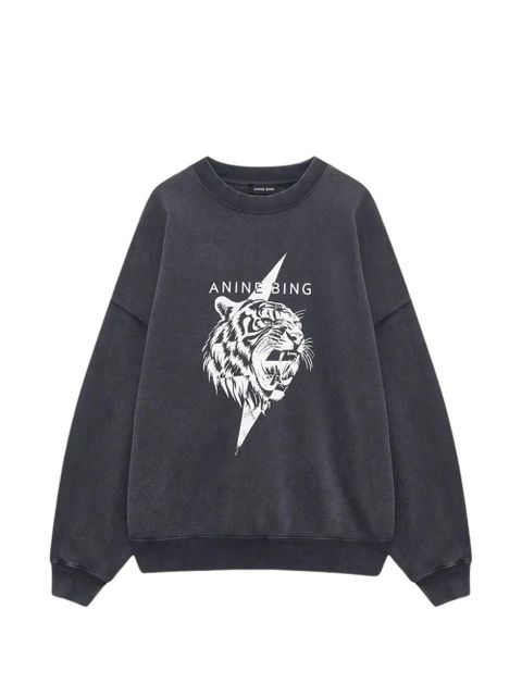 ANINE BING Miles tiger-print sweatshirt - Grey - zdjęcie produktu nr 1