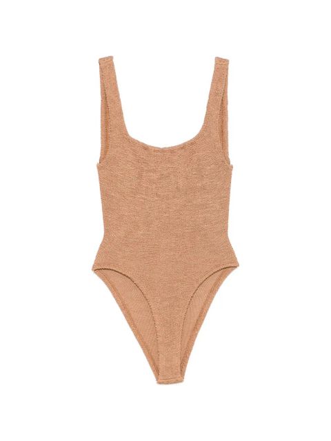 Hunza G crinkle-effect square-neck swimsuit - Neutrals - zdjęcie produktu nr 1