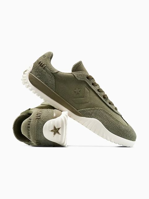 Converse sneakersy zamszowe Run Star Trainer kolor zielony A13057C