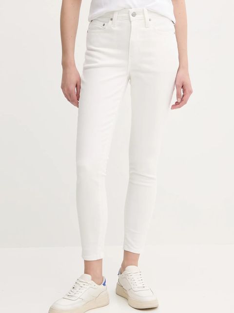 Levi's jeansy 721 HIGH RISE SKINNY damskie kolor biały - zdjęcie produktu nr 1