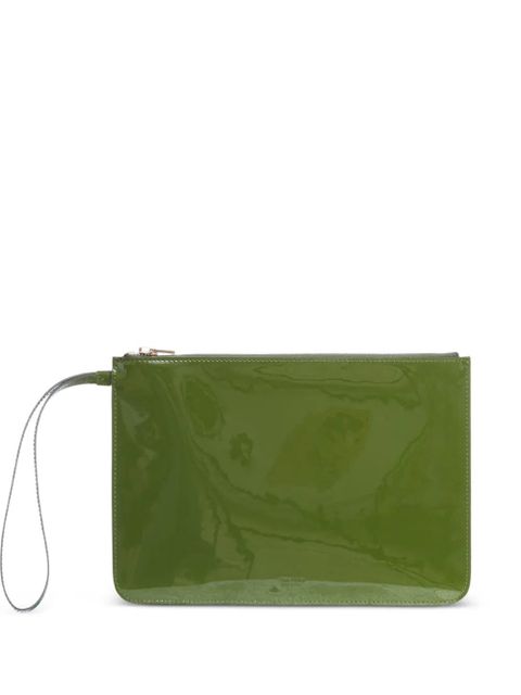 TOM FORD zip-fastening leather clutch bag - Green - zdjęcie produktu nr 1