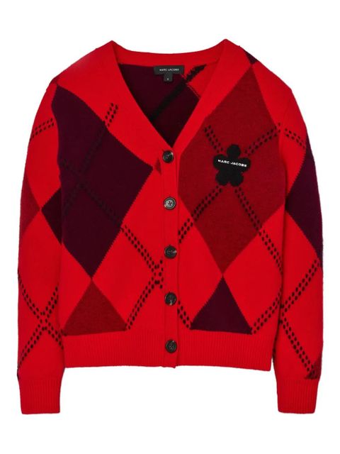 Marc Jacobs argyle daisy cardigan - Red - zdjęcie produktu nr 1