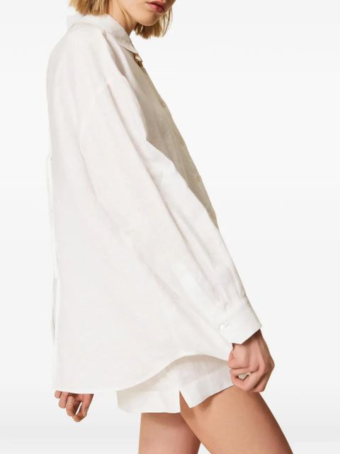 TWINSET chest-pocket tie-back shirt - White