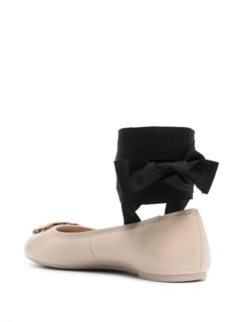 PINKO Love Birds ballerina shoes - Neutrals