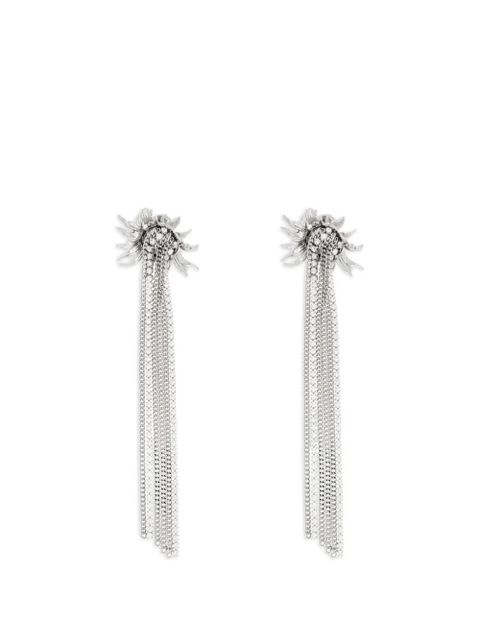 Alexander McQueen flower-motif earrings - Silver - zdjęcie produktu nr 1