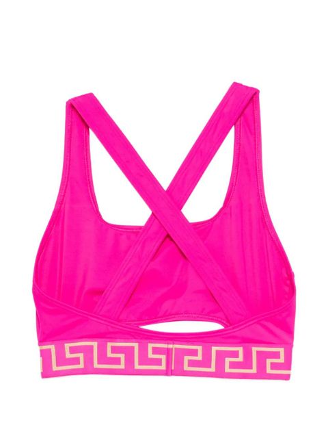 Versace cross strap logo band bikini top - Pink - zdjęcie produktu nr 2