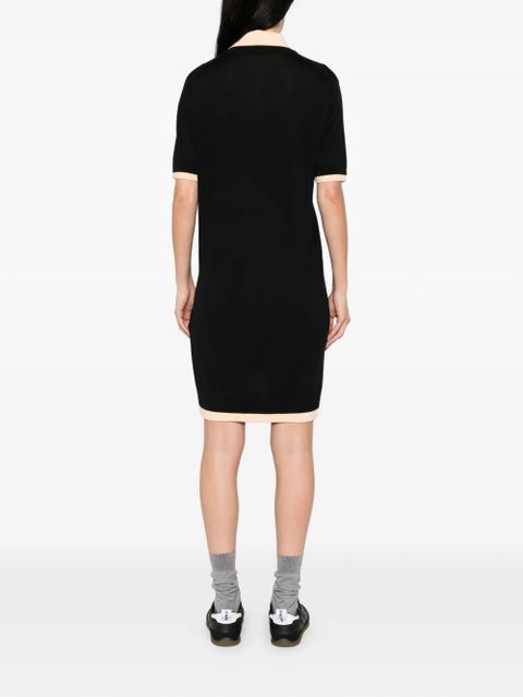 Moncler polo-collar mini dress - Black