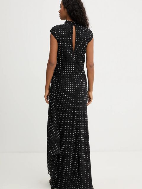 Rotate sukienka kolor czarny maxi dopasowana 115237000