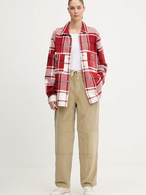 Mammut koszula bawełniana Mammut x Cabourn Direttissima kolor czerwony regular z kołnierzykiem klasycznym 1015.01730