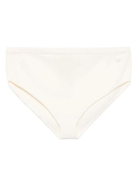TOM FORD logo-embroidered brief - White - zdjęcie produktu nr 1