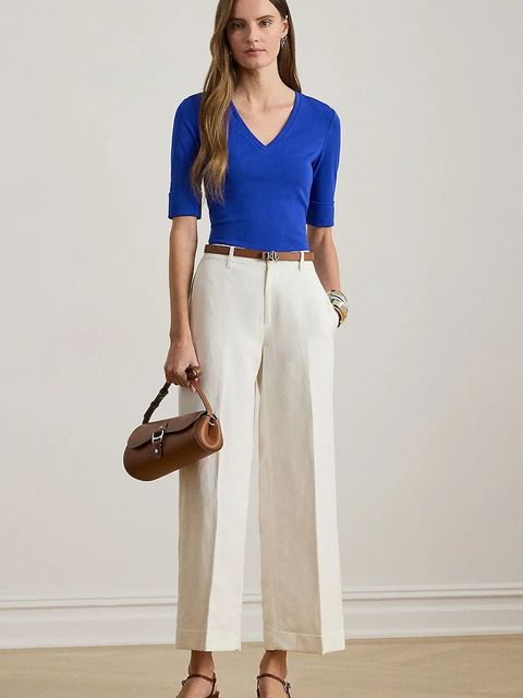 Lauren Ralph Lauren t-shirt damski kolor niebieski 200815843