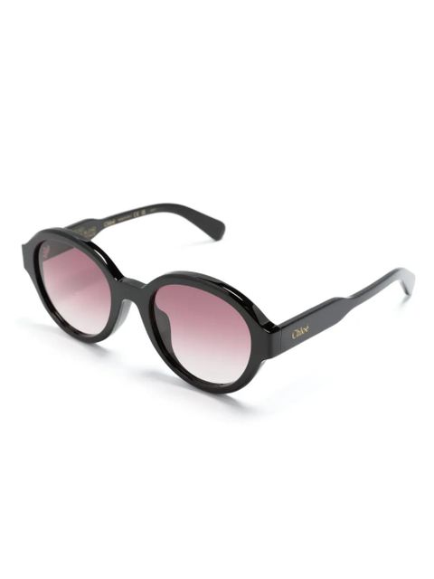 Chloé Eyewear gradient-lenses round-frame sunglasses - Black - zdjęcie produktu nr 2