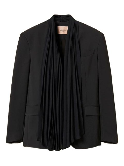 TWINSET sash-collar crepe blazer - Black - zdjęcie produktu nr 1