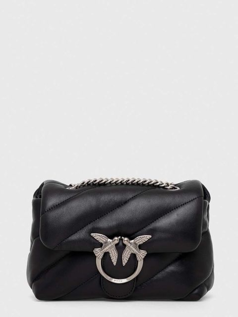 Pinko torebka skórzana kolor czarny 100039 A0F2 - zdjęcie produktu nr 1