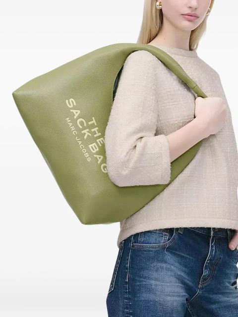 Marc Jacobs The Sack logo-plaque leather shoulder bag - Green