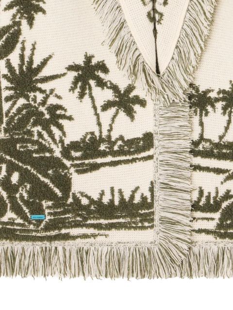Alanui palm-tree fringe cardigan - Neutrals