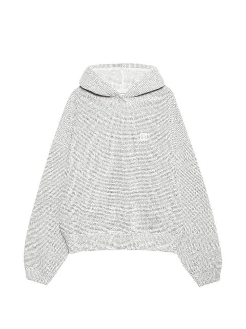 ANINE BING Alec framed monogram hoodie - Grey - zdjęcie produktu nr 1