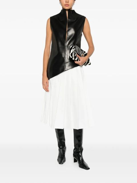 KHAITE Von high-neck asymmetric top - Black