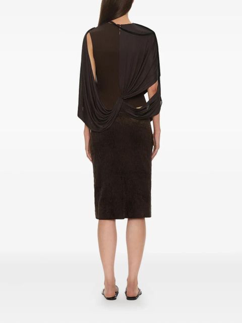 Christopher Esber Collision cut-out midi dress - Brown