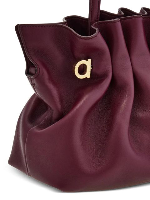 Ferragamo small Soft Gancini-pin shoulder bag - Red
