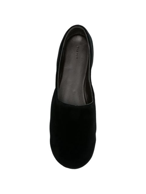 The Row Ponti velvet slippers - Black