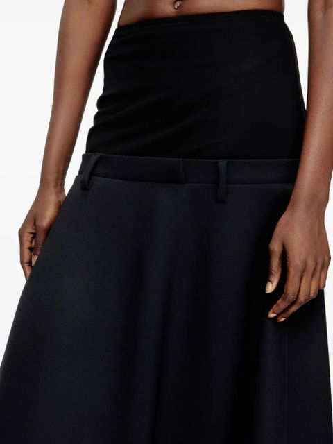 Diesel drop-waist flared skirt - Black