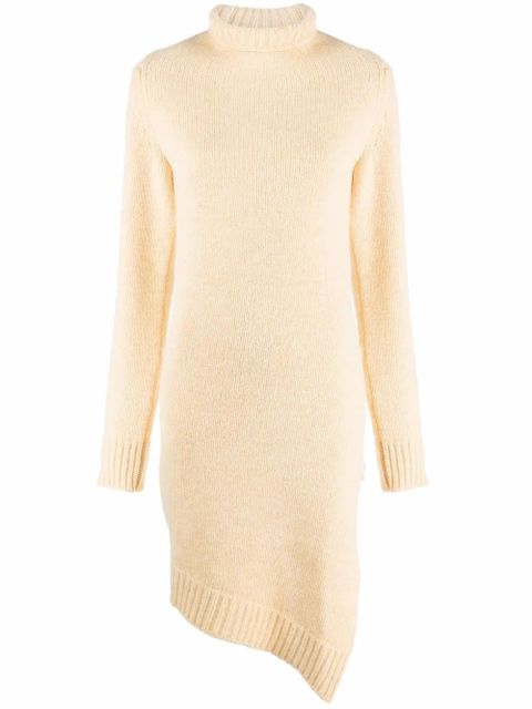 Jil Sander asymmetric-hem roll neck jumper - Yellow - zdjęcie produktu nr 1