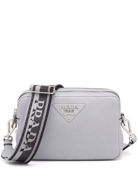 Prada Flou logo-plaque shoulder bag - Grey - zdjęcie produktu nr 1