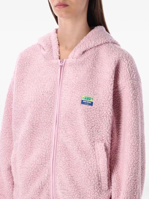 American Vintage Hoktown teddy hooded jacket - Pink