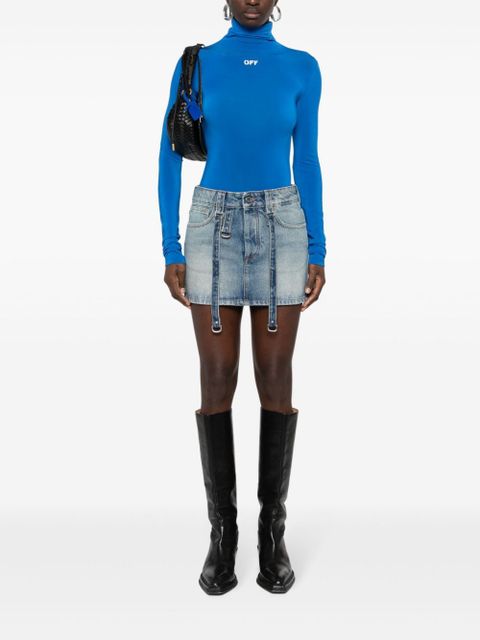 Off-White denim cargo mini skirt - Blue
