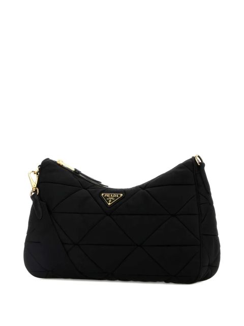 Prada padded logo shoulder bag - Black