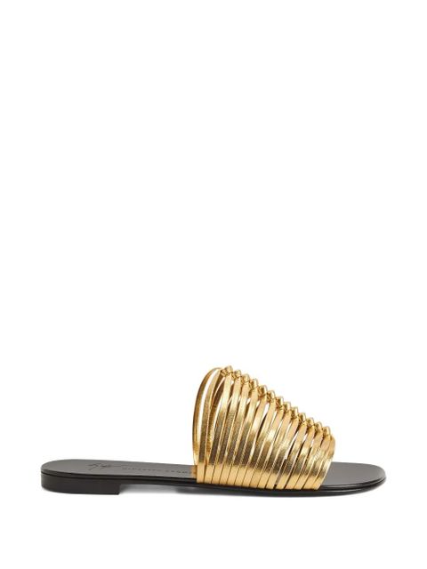 Giuseppe Zanotti Jane flat sandals - Gold - zdjęcie produktu nr 1